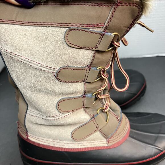 KHOMBU Womens North Star Snow Waterproof Winter Boots Tan Size 9M - Picture 7 of 13